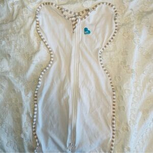 Organic Cotton Love to Dream Swaddle Up Swaddle in Cream Size Newborn